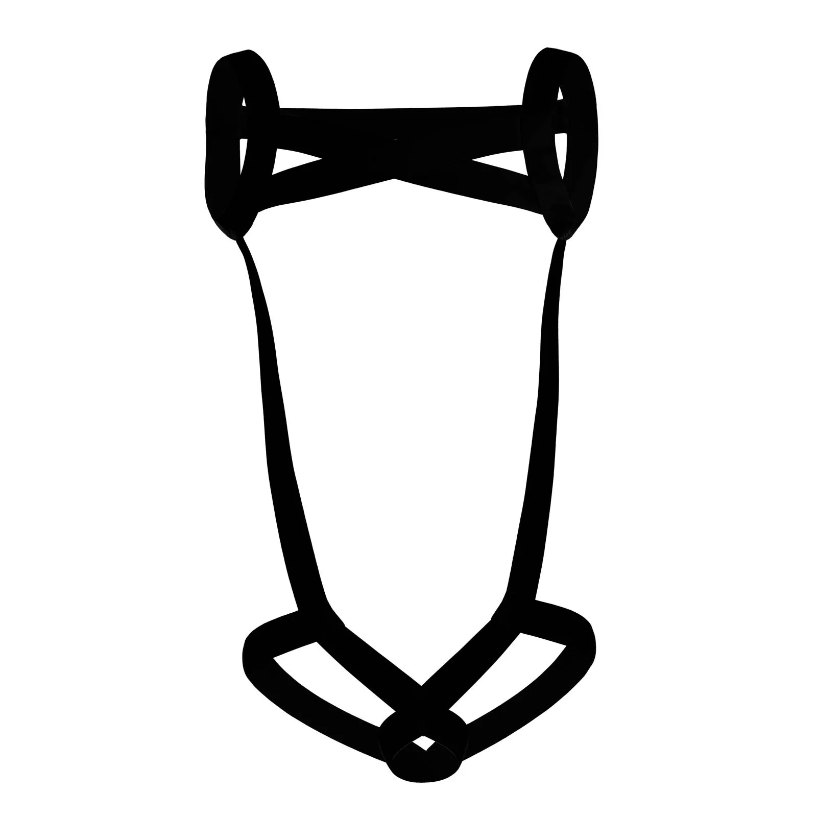 Men's Harness Chest Bodysuit Hollow Out Bondage Elastic Penis Ring Hole Erotic Costume leather chest harness