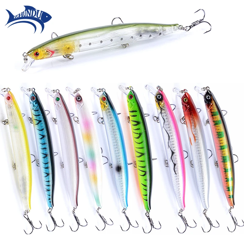 

Slim and Slender Minnow 13.5cm 20G Luya Artificial Bait Fishing Gear Simulation False Bait Temptation Crank Bait Three Hooks