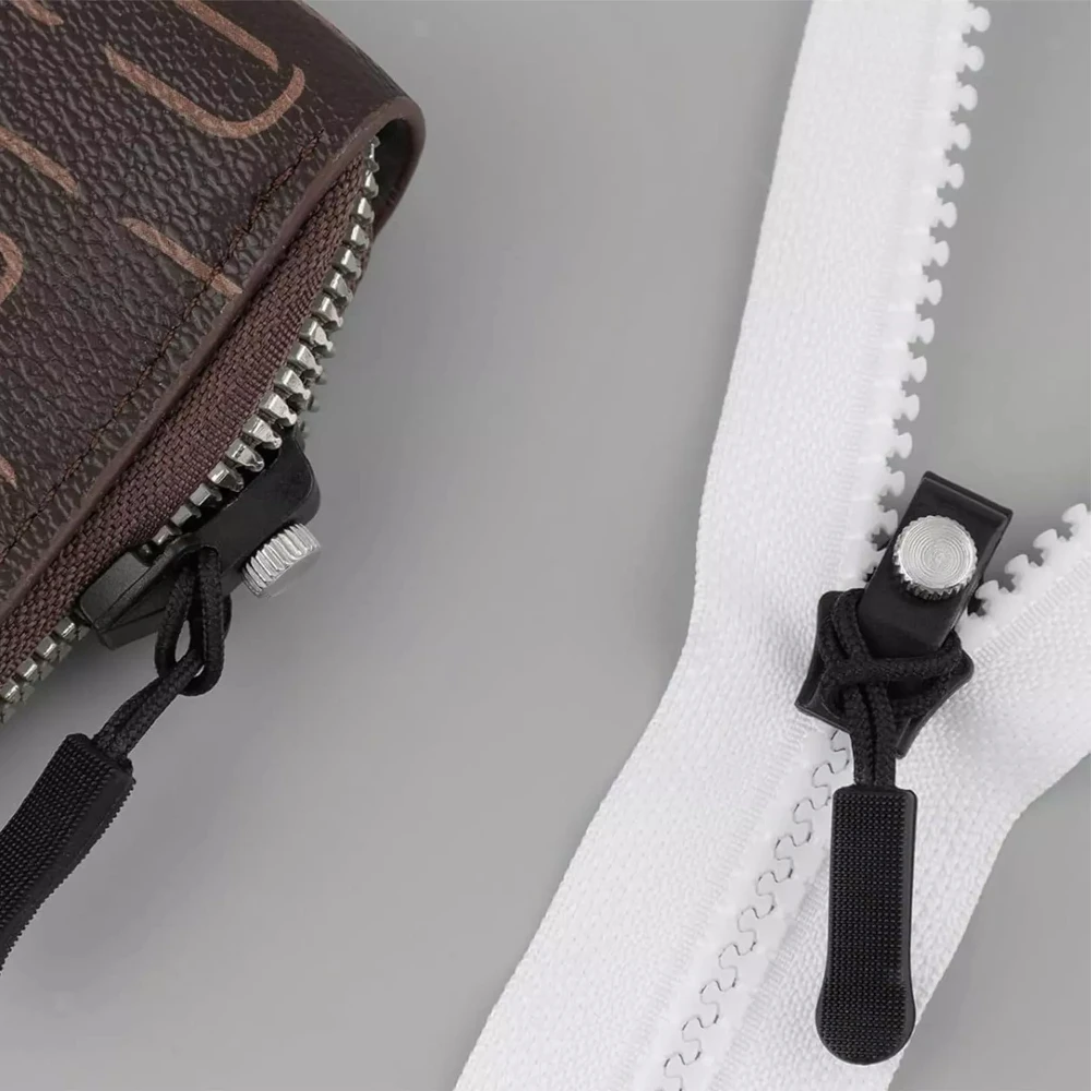 12/24PCS 이동식 지퍼 수리공 지퍼 머리 이동식 지퍼가 달린 머리 유니버설 DIY 의류 바느질 용품