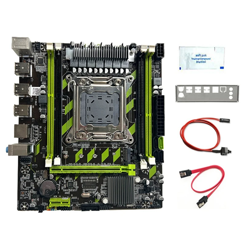

Запчасти для компьютерной платы X79G LGA2011, кабель SATA + коммутационный кабель + перегородка + термопаста, слот 4XDDR3 M.2 NVME PCI-E X16 6XUSB2.0 SATA3.0