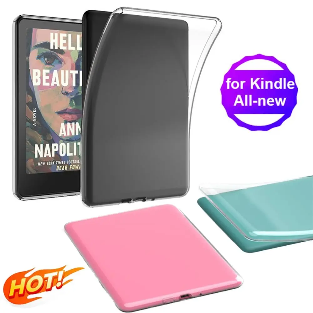 Funda transparente de TPU de 7 pulgadas para eReader, cubierta trasera para Kindle Paperwhite 12.ª generación/Colorsoft Signature Edition (versión 2024)