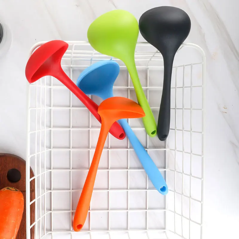 20cm Kitchen Supplies Silicone Soup Spoon High Temperature Resistant Pot Spoon Cooking Non stick Pot Special Soup serving spoon