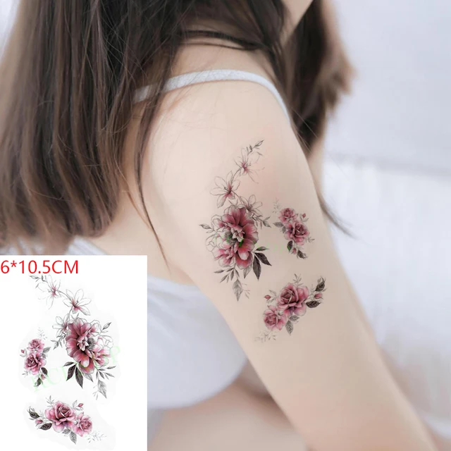 Waterproof Temporary Tattoo Sticker Sexy Baby S Breath Flower Tatto Small Birds Gun Feather Water Transfer Fake Flash Tatoo Temporary Tattoos Aliexpress