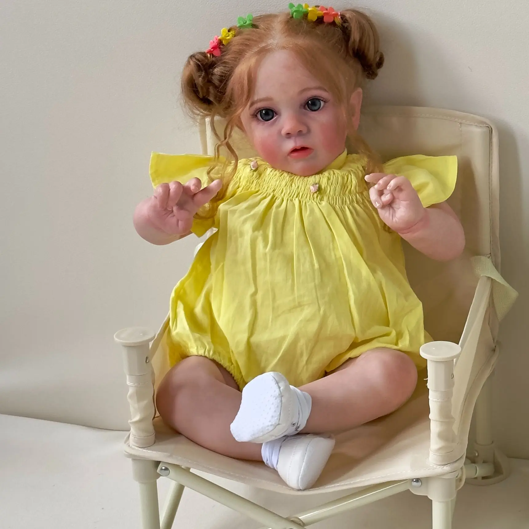 

60 CM 3D Paint Skin With Vein Silicone Reborn Baby Doll Toy Missy Girl Toddler Bebe Handmade Artist Collection