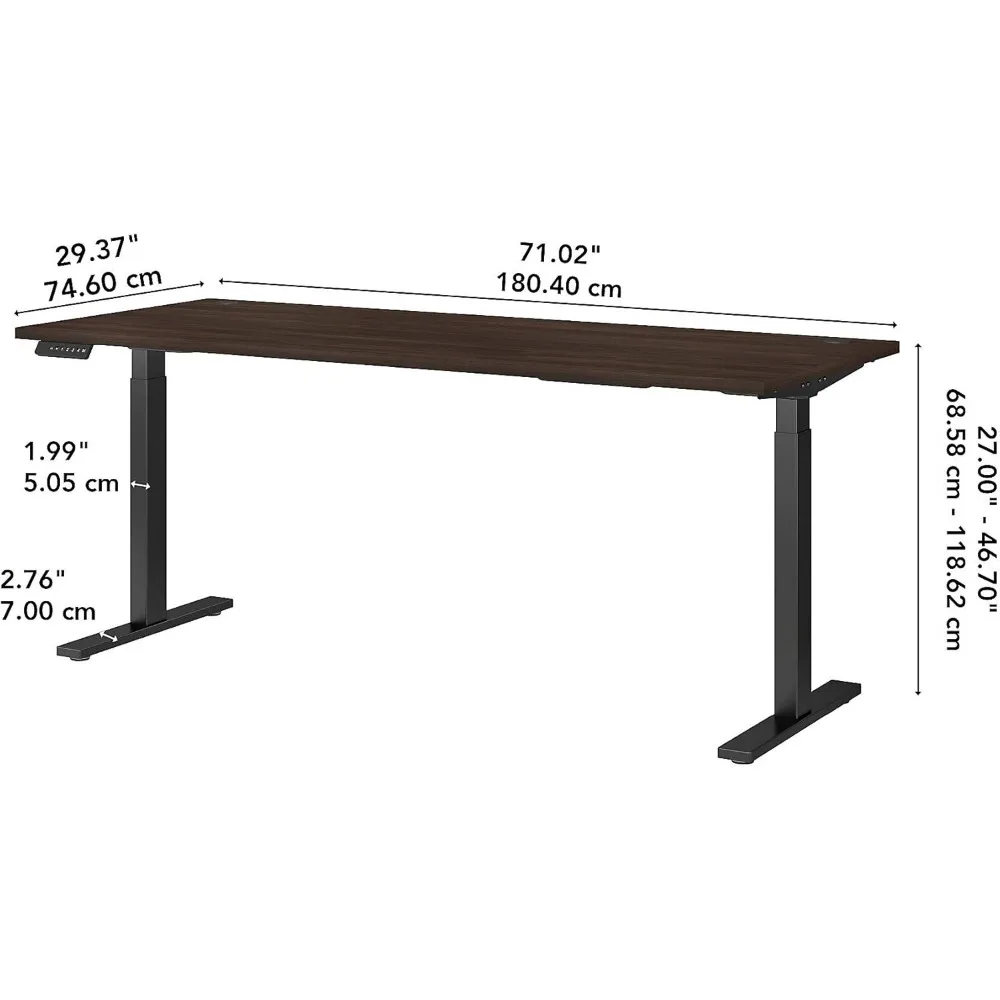 72-inch Electric Height Adjustable Standing Desk, Ergonomic Sit-Stand Computer Table for Home Computer Desk 3
