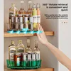 360° Rotating Plastic Storage Bins|Clear Cabinet Organizer for Kitchen/Pantry/Fridge/Cosmetic |Space-Saving Round Container 3