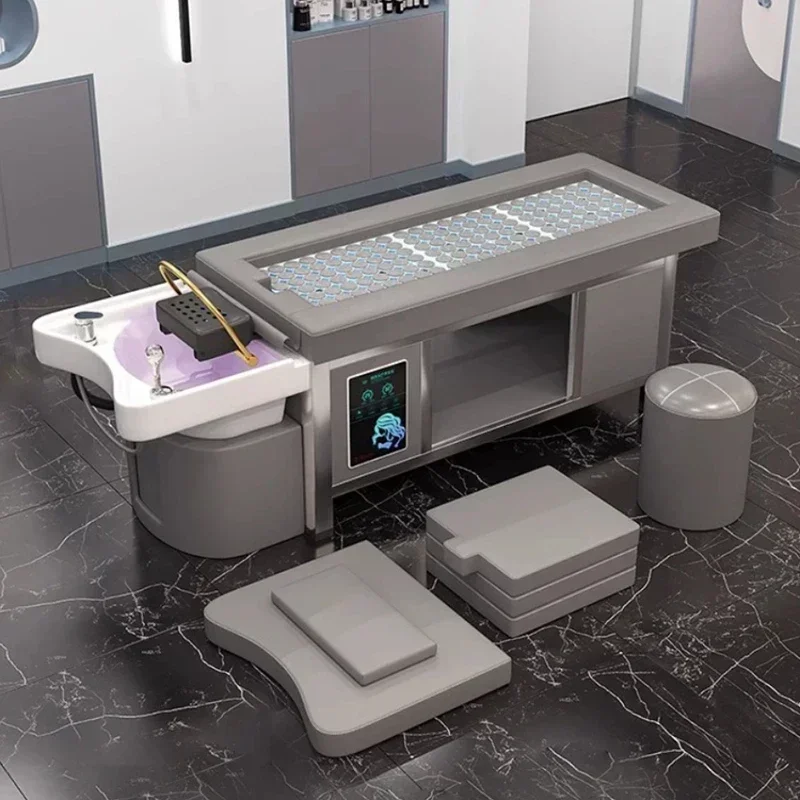 Head Spa Bed Shampo Chairs Stilista Fumigazione Luxury Minimalist Hair Spa Wash Bed Therapy Behandelstoel Salon Furniture