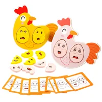 Children Montessori Parish Board Games Expression & Emotion Egg Sorters Matching Puzzles Thinking Games Early Educational Toys 1