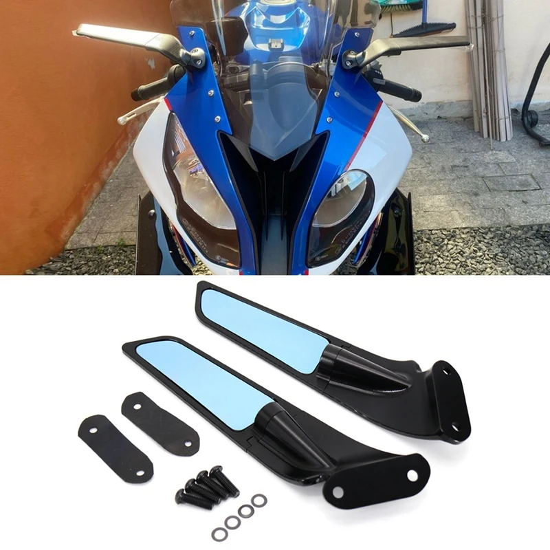 

Motorcycle Side Mirrors Modified Wind Wing Adjustable Rotating Rearview Mirror For Kawasaki Ninja 650 NINJA400 250 300