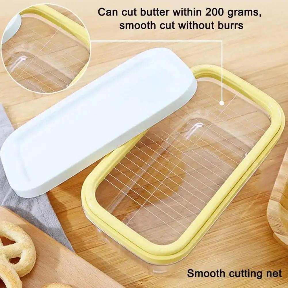 Description Picture 3 of itemRefrigerator Butter Dish Box With Lid Slicers Case Knife Gadget Kitchen Tool Fridge Storage Lid Cutter Slicing Cheese Board Sets