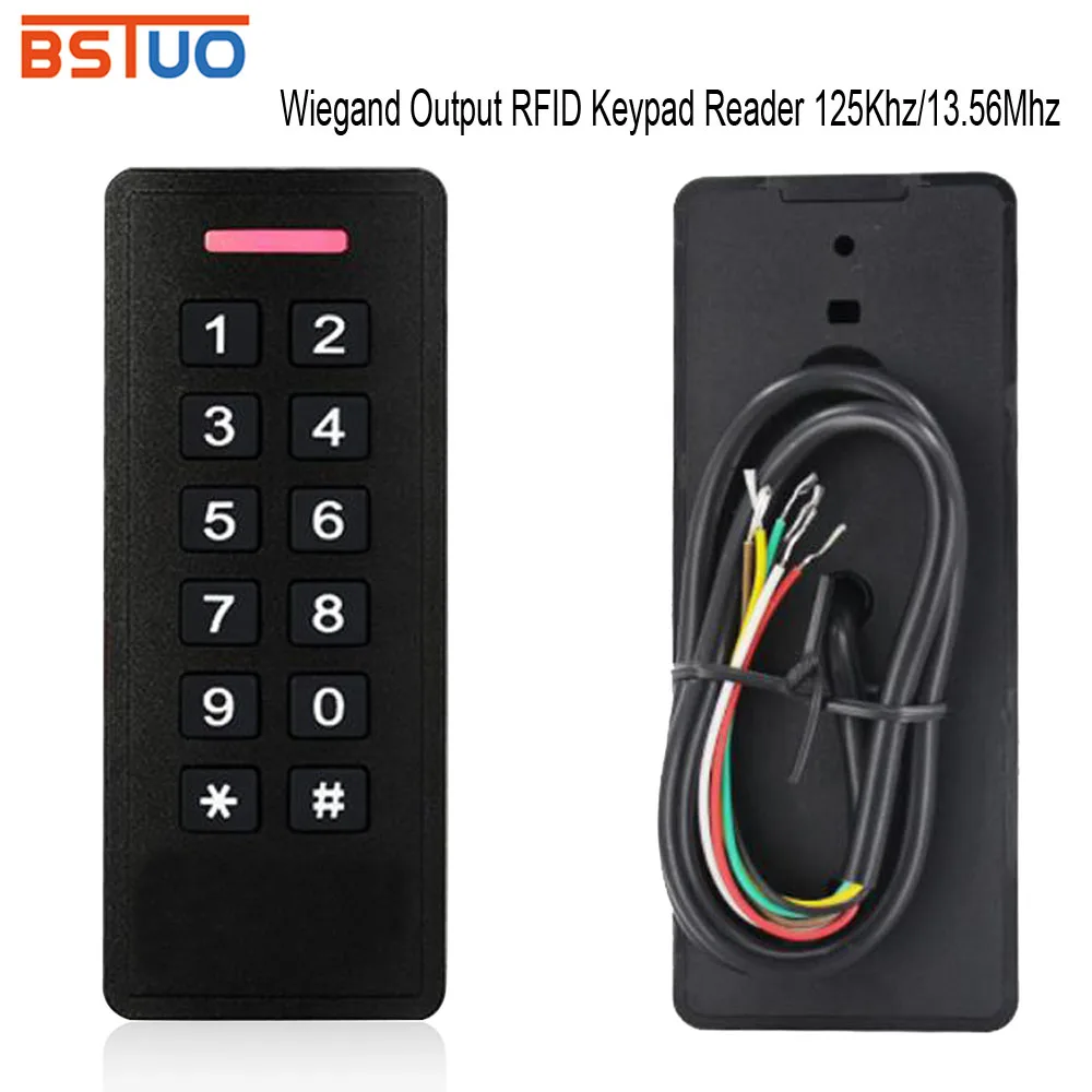 

RFID Keyapd 125Khz 13.56Mhz ID IC EM Card Reader Wiegand 26 34 Interface Door Access Control Slave Card Reader Waterproof