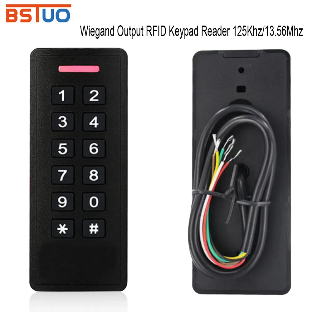 RFID Keyapd 125Khz 13.56Mhz ID IC EM Card Reader Wiegand 26 34 Interface Door Access Control Slave Card Reader Waterproof