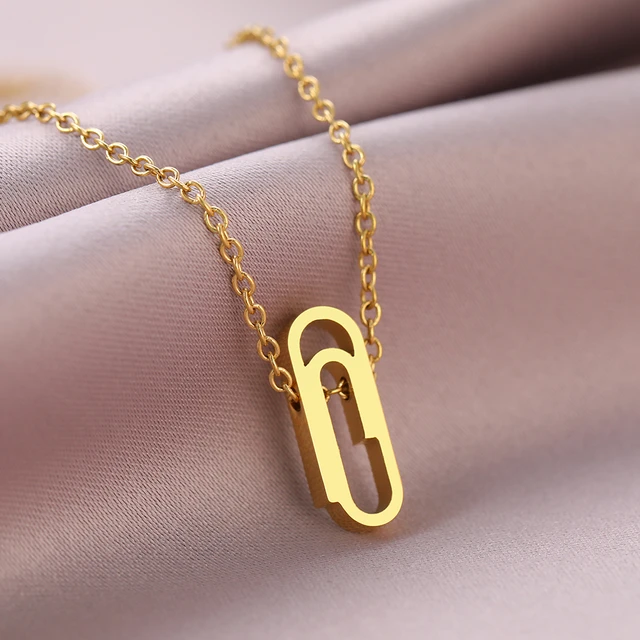 Carabiner Pearl + Paper Clip 14K Gold Diamond Necklace — Terry Snider