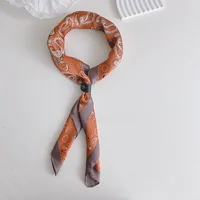 Classic Retro Caew Pattern Silk Square Scarf for Men Profional irt Collar Thin Spring Autumn Winter Versatile Newear