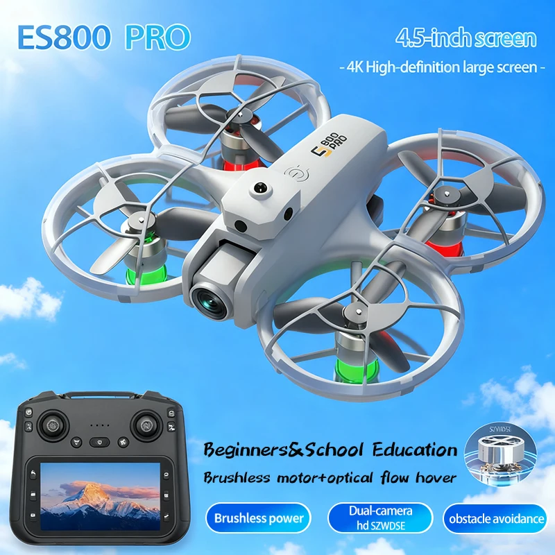 Drone 4K Professionnel ES800PRO avec Écran 4.5" Moteur Sans Balais