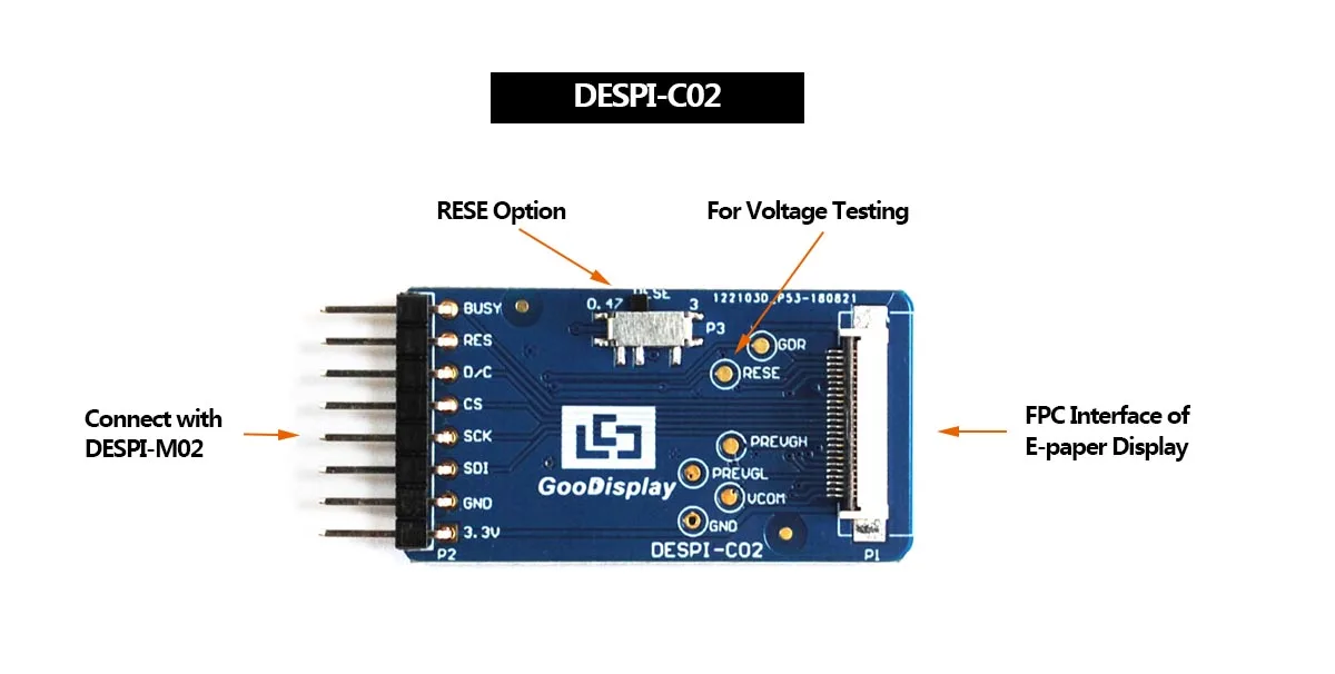 eink kit de desenvolvimento, DESPI-L (c02)