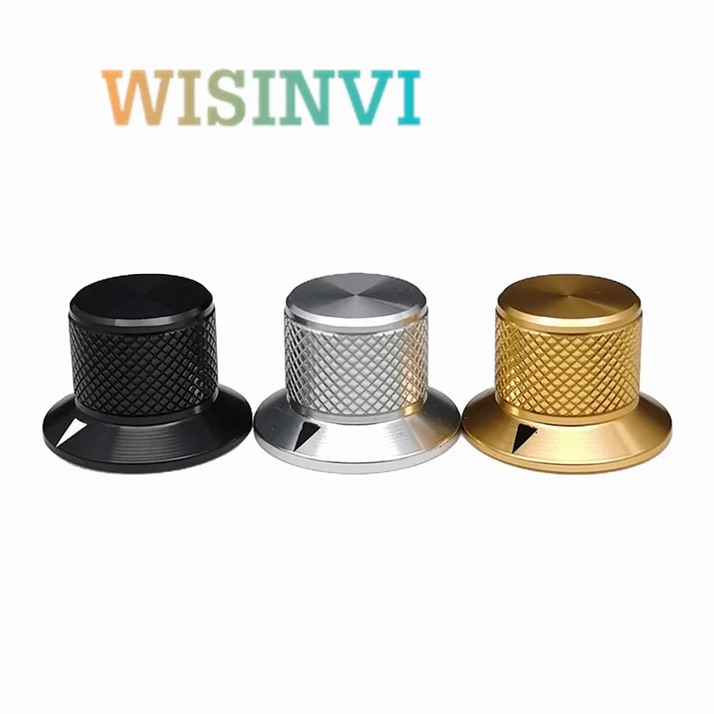 1PCS Aluminum solid core Potentiometer Knob cap Electric guitar volume and tone adjustment knob circular hole 6MM Screw fixation potentiometer knob cap aluminum knob