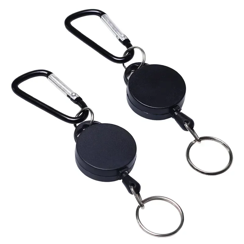 1pcs Retractable Badge Reel ID Card Lanyard Name Tag Metal Key Chain Ring Belt Clip Pull Keyring Id Badge Holder Badge Clip 5