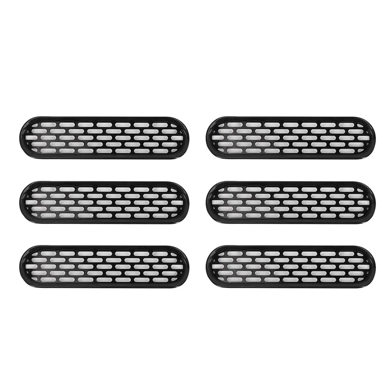 

Front Grill Mesh Grille Inserts Cover Frame Trim Kit Accessories For Ford Bronco 2021-2024 2/4 Door Exterior Accessories (Black)