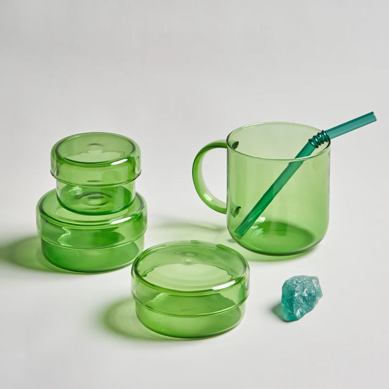 Cannuccia in vetro semplice da 20 cm - verde