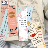 30PCS Reading Theme Bookmark Library Aesthetic Book Lover Reading Mark Card Decoration Student Stationery Reading Companion Gift