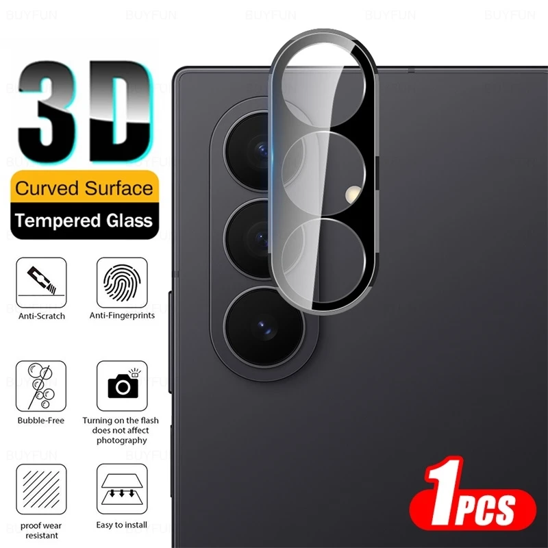 Premium 3D Tempered Glass Curved Camera Protector - 3-Pack