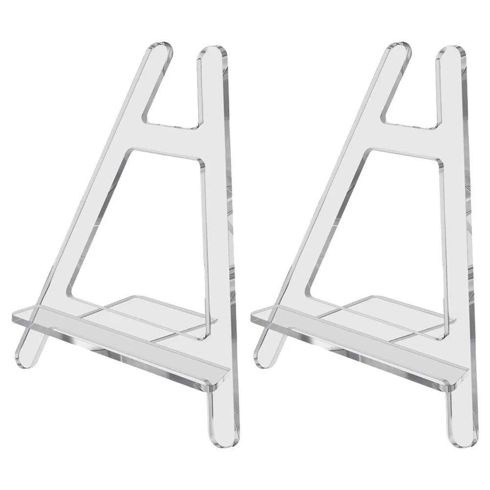 

2Pcs Acrylic Plate Display Stand Multi-functional Display Holder for Mobile Phone Book