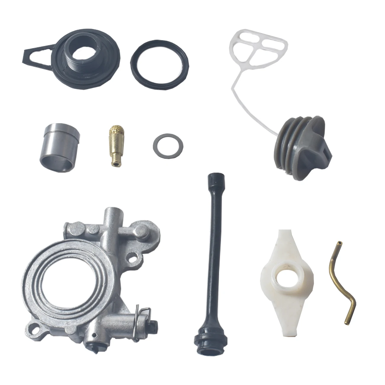 오일 펌프 웜 기어 캡 라인 필터 키트, Husqvarna 372XP 365 371 385 390 362 570 575 576 Jonsered 2063 2065 2071 503 52 13-01 용 