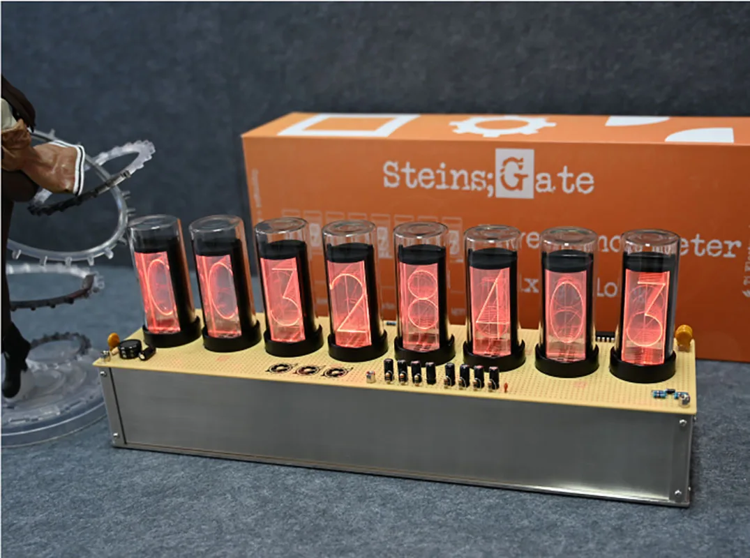 World-line rate of change detector Glow tube clock Destiny stone door Stone door hand gift model 3
