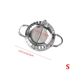 Stainless Steel Dumpling Mold - Manual Press Kitchen Pastry Maker (Mold - S-7.5cm)