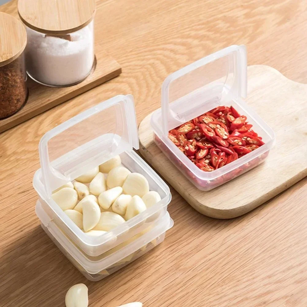 

2Pcs Butter Cheese Storage Box Portable Refrigerator Fruit Vegetable Fresh-keeping Organizer Box Transparent Cheese Container