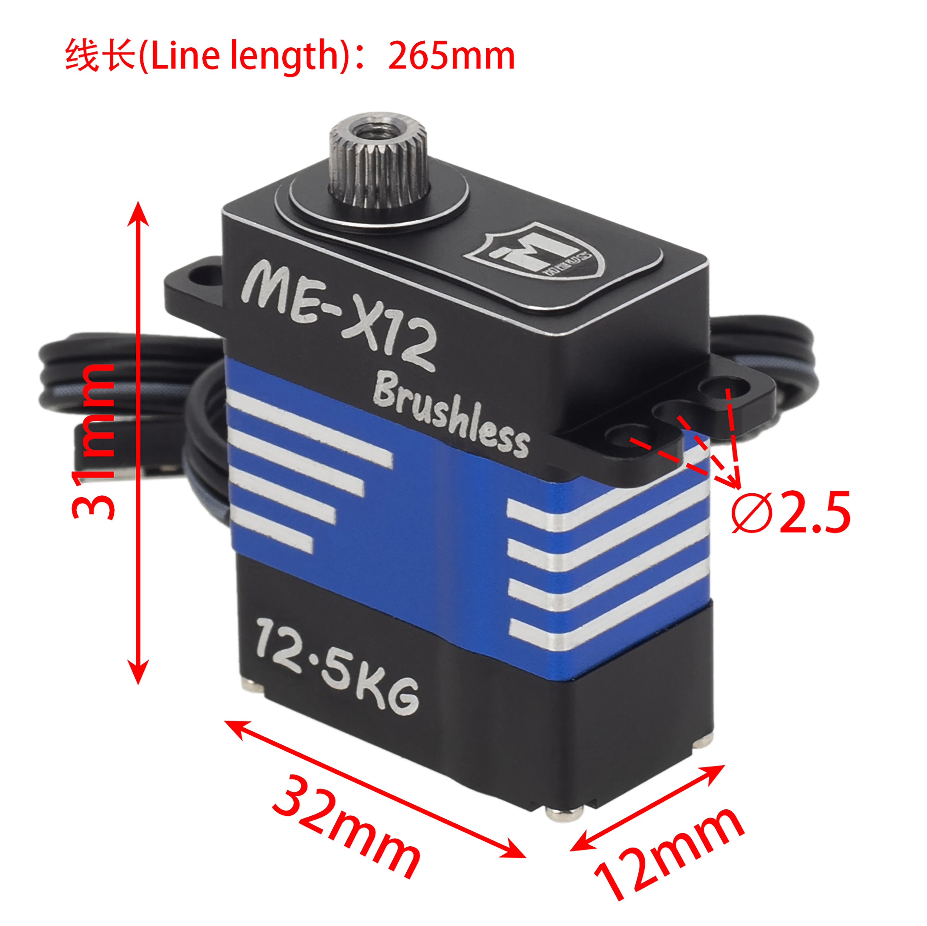 MEUS Micro Servo RC 8.5kg Couple Élevé pour SCX24 TRX4M 1/10 1/8