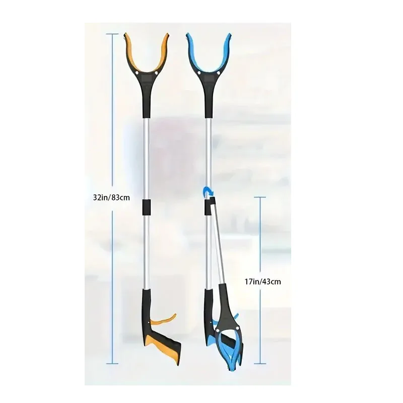 1pc Thickened Aluminum Alloy Folding Type Garbage Clip Pick Up Device Household Cleaning Ring Fire Pliers Pick Up Sanitary Clip 6