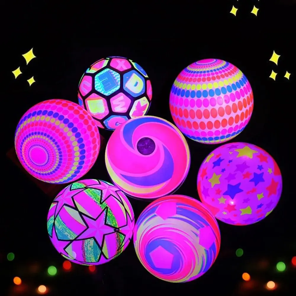 

Basketball Luminous Football Outdoor Games Matches Training Sports Flashing Kick Ball Rubber Inflatable Training Football Kids