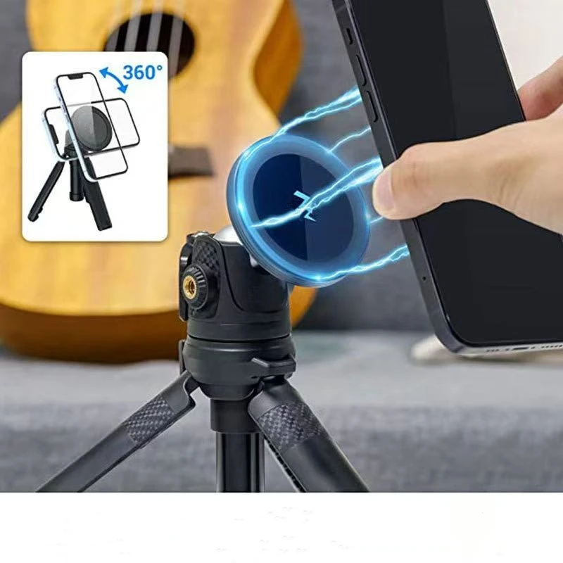 Magnetic Phone Tripod Mount for Magsafe 1/4'' Arri Holes Tripod Adapter for iPhone Samsung Huawei Xiaomi Smartphone