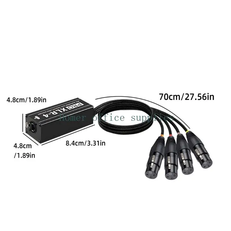 장거리 청각 연결을 위한 Cat5 발룬에 K43B 보편적인 4 XLR