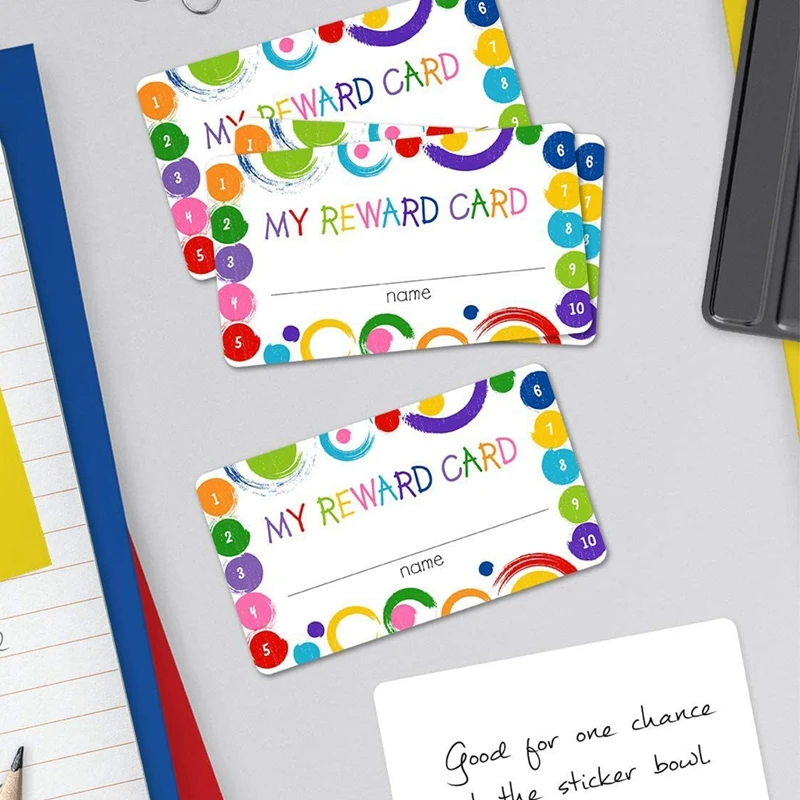 50pcs Punch Cards My Reward Cards, Classroom Student Home Behavior Incentive Decor Motivational Cute Cards Holiday Accessory