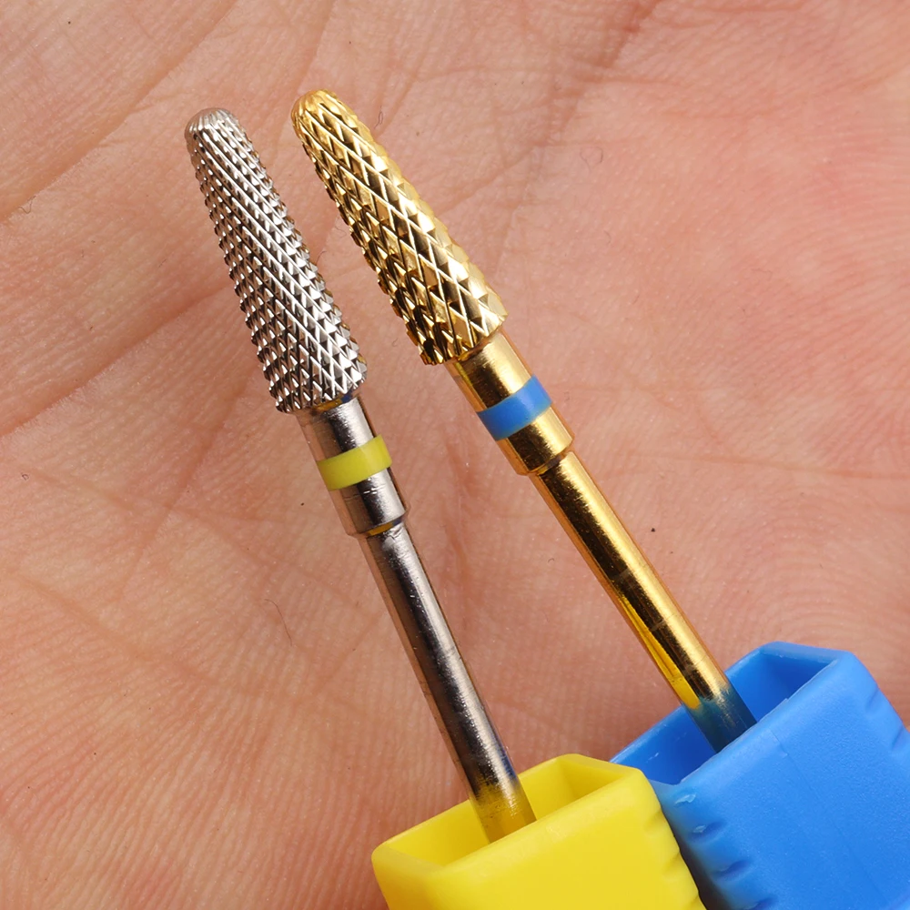 Nail Drill Bits 3/32'' - Typhoon Bits, 2 Way, Carbide Bit (Fine), Fast Remove, Shape & Smooth Acrylic or Gel Nails, Precise Cont - 6