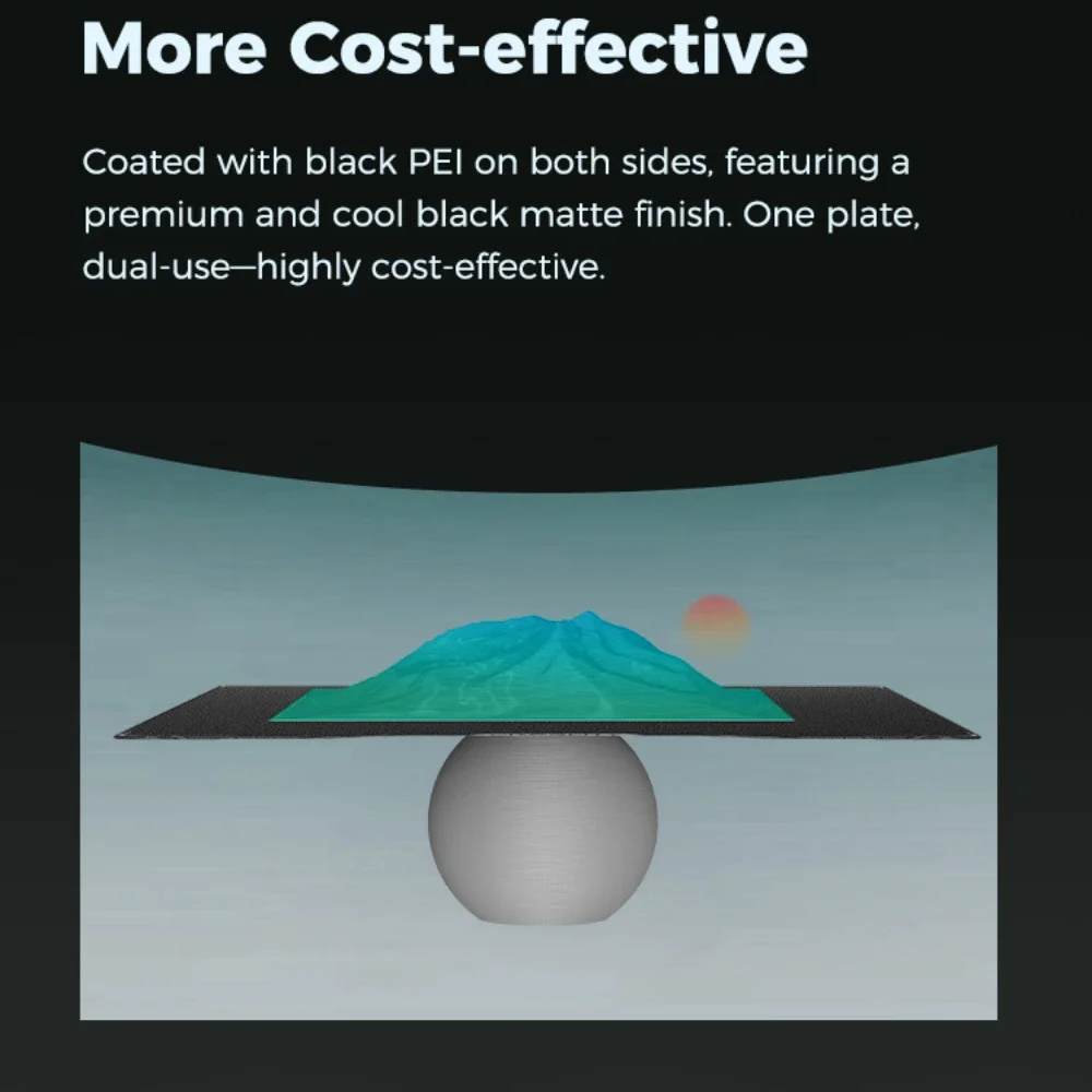High-Strength Wear-Resistant Black Textured PEI Printing Platform with Enhanced Flatness