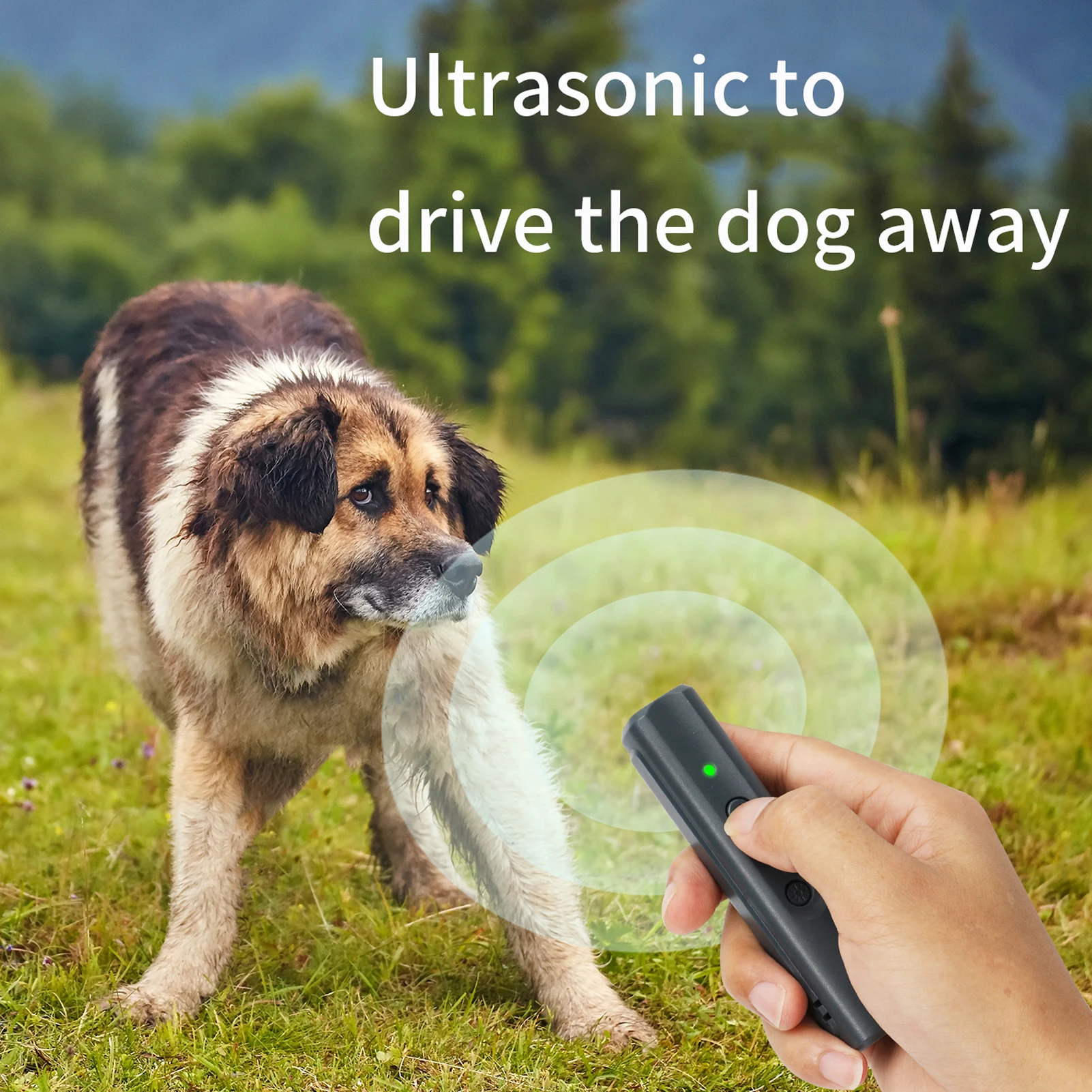 Ultrasonic Dog Bark Deterrent With Clicker - 23ft Range, 6 Modes ...