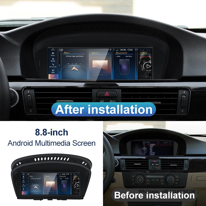 2024 신형 ID6 ID7 ID8 안드로이드 오토 카플레이 BMW 3/5 시리즈 E60 E61 E90 E91 CCC CIC 차량용 비디오 플레이어 멀티미디어 스크린 GPS