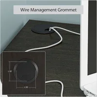 Modern Black Oak L-Shaped Desk with Bookshelves, Easy Assembly for Home Office 5