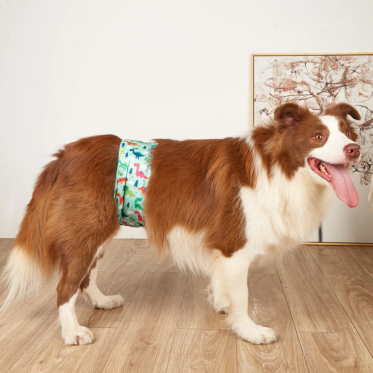 Dog Belly Band Cartoon Reusable Animals Pet Dog Male Physiological Pant Adjustable Sanitary Underwear Cotton Diaper Puppy