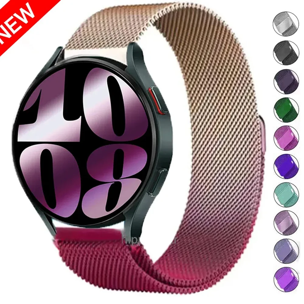 Elegant Milanese Loop Magnetic Watch Band, 22mm & 20mm, Classic Stainless Steel Bracelet