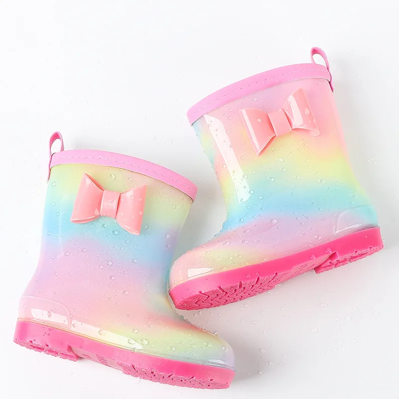 Small Floral Cloth Children Rain Boot Rubber Shoe Cartoon Baby Rain Boy Boot Kid Shoe for Baby Girl Water Shoe Botas Para Lluvia