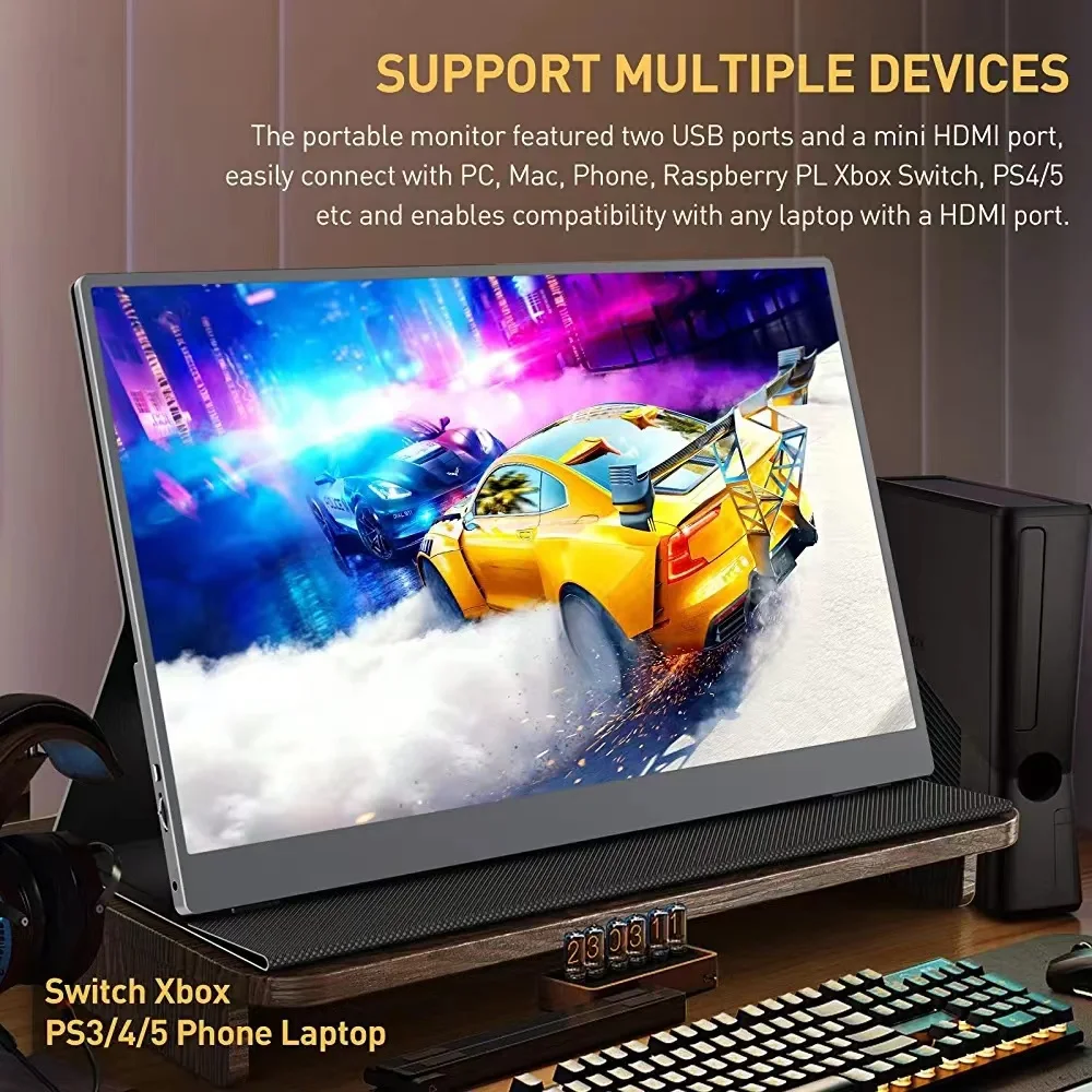 Mac, Ʈ, PC, ġ, PS4, 5, Xbox ܺ ̹ , CŸ HDMI ȣȯ, ޴ , 15.6 ġ, 16 ġ
