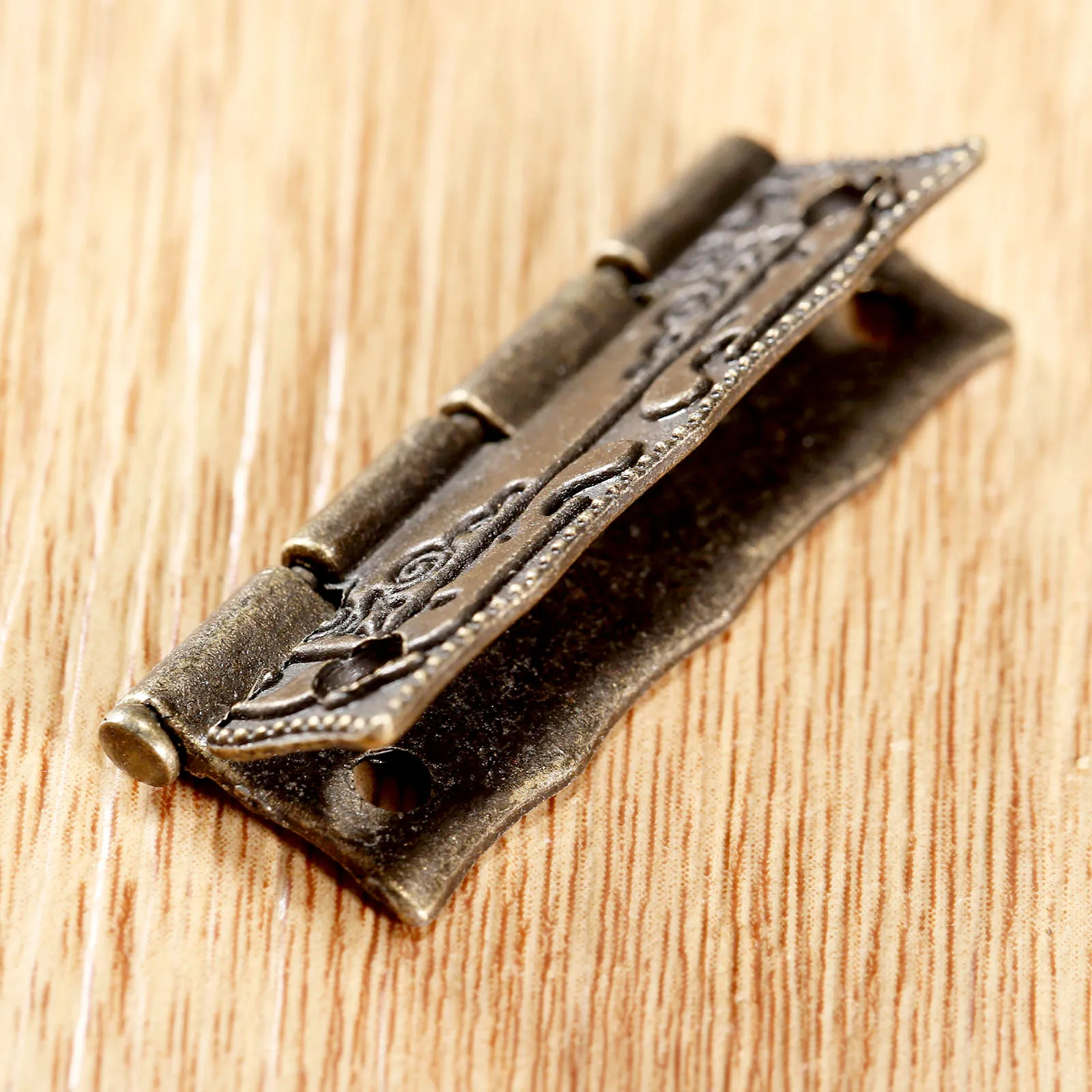 Cabinet Door Furniture Hinge 36*23mm Jewelry Wood Boxes Decorative Hinges Furniture Fittings 2pcs +Screws +Storage Box