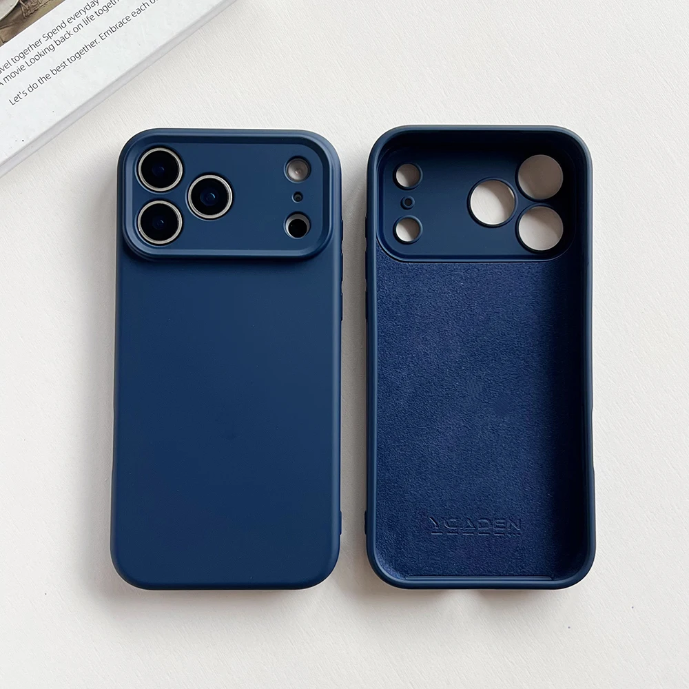 Premium Soft Liquid Silicone Phone Case - Solid Color Shockproof Cover