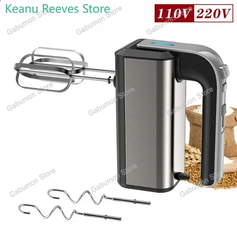 Electric Egg Beater Stainless Steel Mini Whipped Cream White and Flour Mixer Cake Baking Egg Beater Multifunctional Dough maker