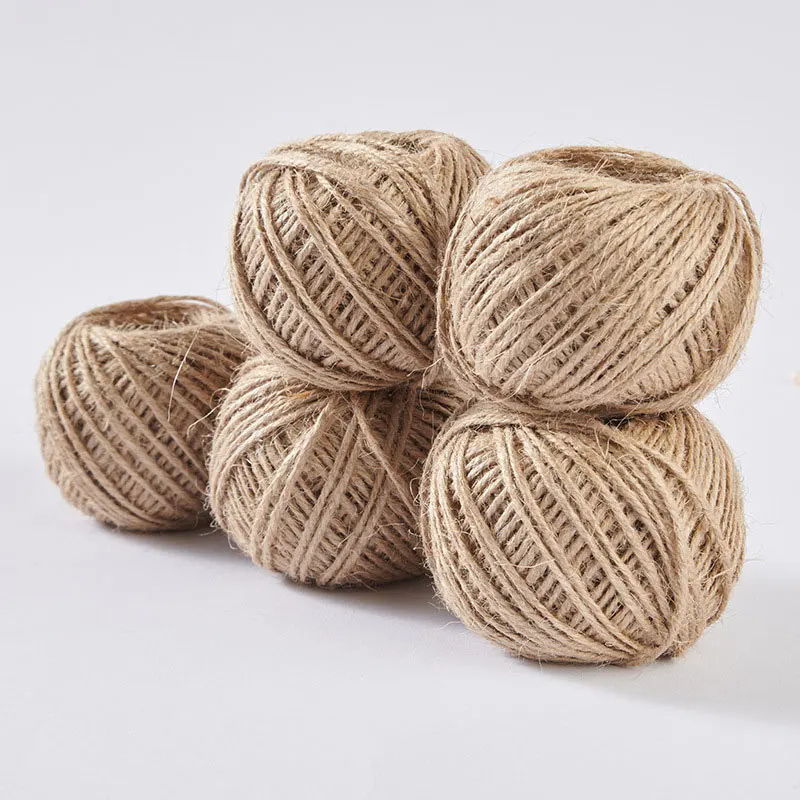 50/100Meters Jute Rope Roll Natural Vintage Christmas Gift Wrapping Cord Wedding Home Decoration Birthday Party DIY Crafts